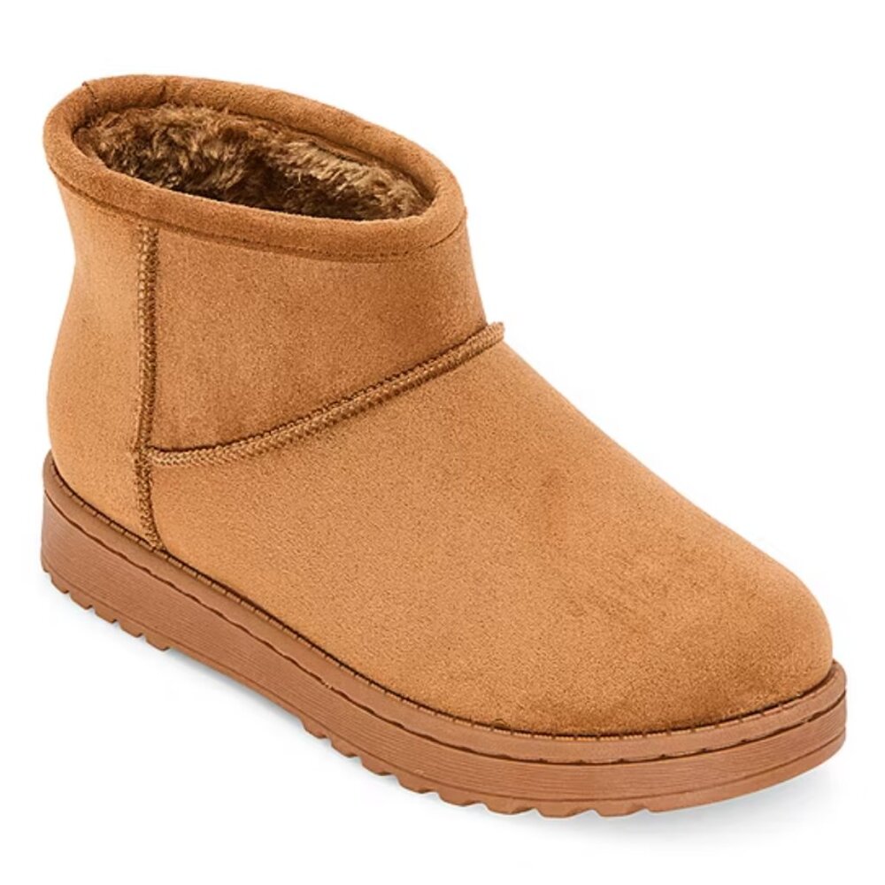 Arizona Jean Co Women's Slater Flat Heel Winter Boots, Tan, Size 10 Medium NEW